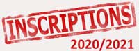 Inscriptions 2020/2021