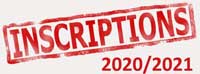 Inscriptions 2020/2021 Inscriptions 2020/2021