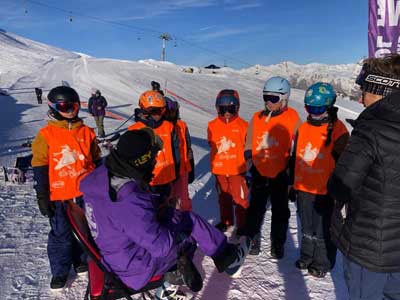 Nos snowboarders, Lili, Lilou, Céleste, Lubin, Gaspard et Marin